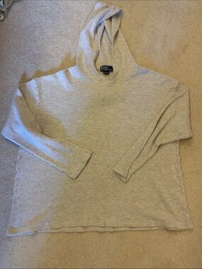 Ralph Lauren Cream/gray Waffle Knit Hoodie